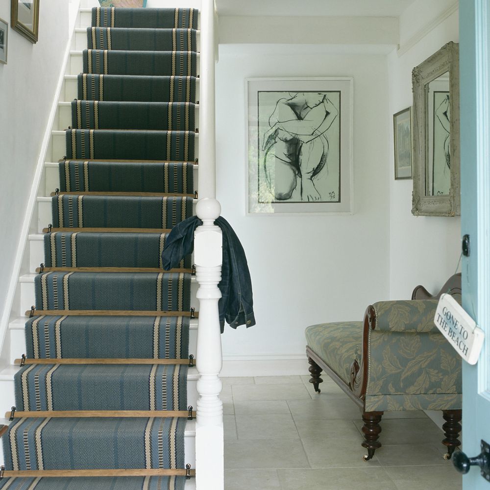 Stair runner ideas – ways to elevate a hallway decorating scheme | Ideal Home