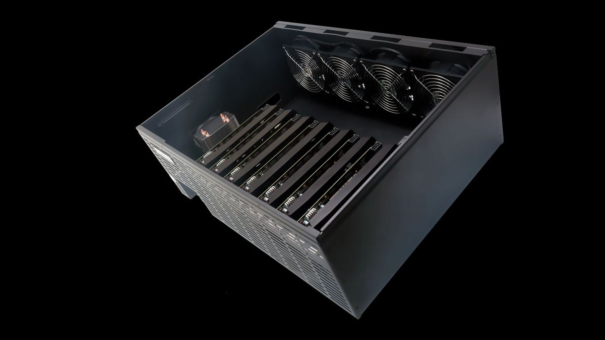 Biostar Fits Eight RX 580 GPUs Into 232 MH/s Mining Monster