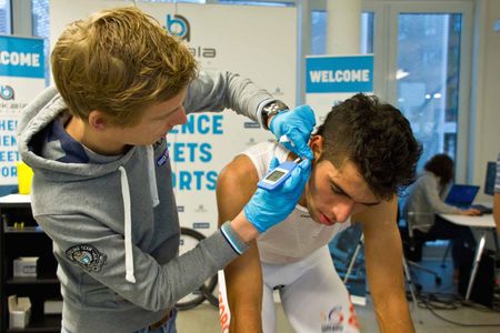 Fernando Gaviria at the Bakala Academy before signing with Etixx-QuickStep.