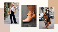 three women showcasing brown boot outfit ideas