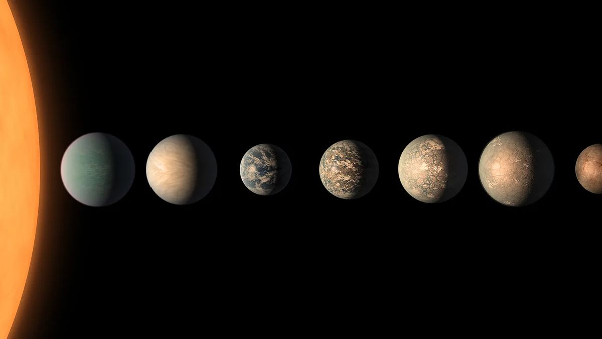 Why the 7 worlds of TRAPPIST-1 waltz in atypical patterns