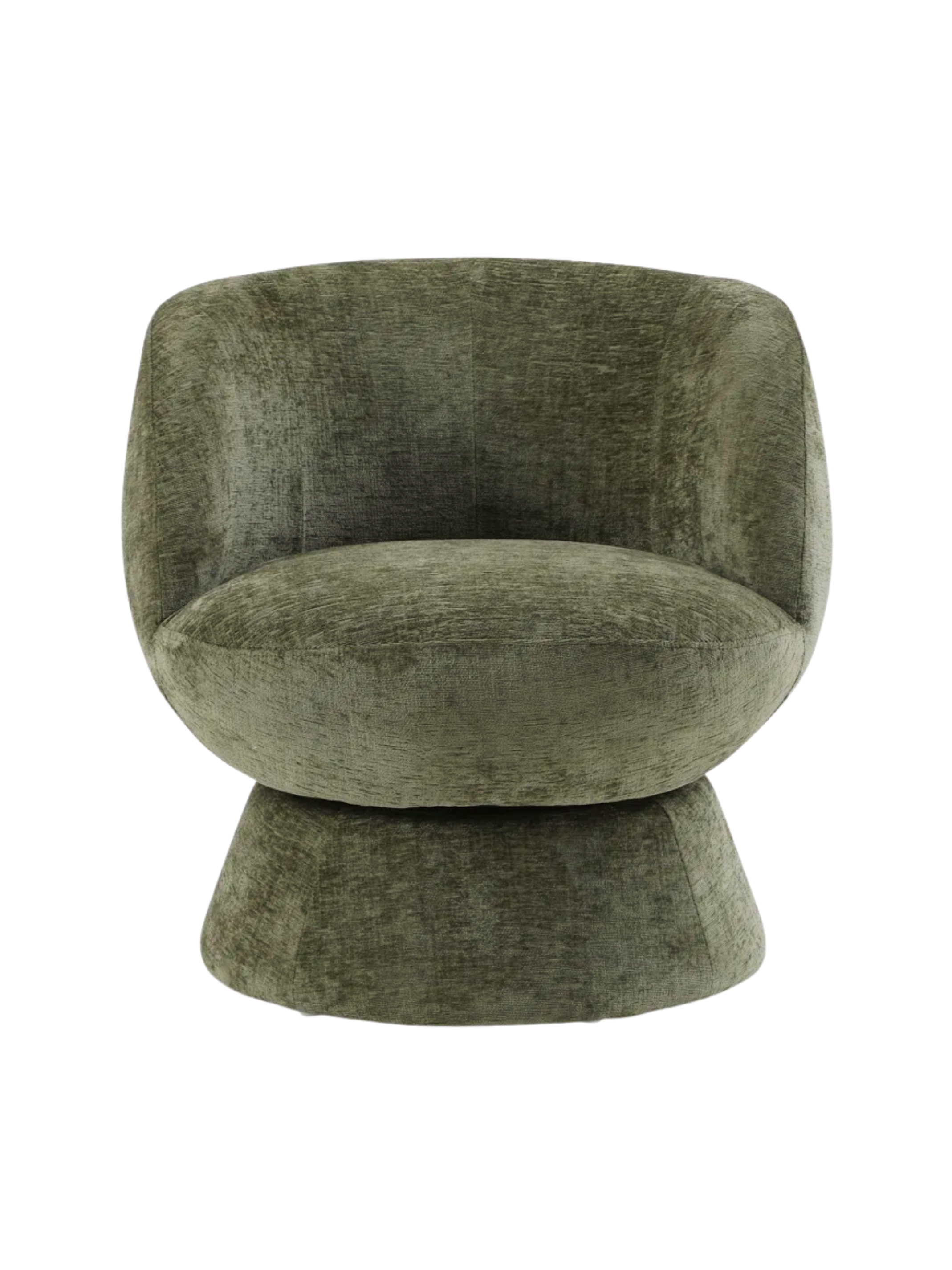 Conversational Chenille Swivel Chair 