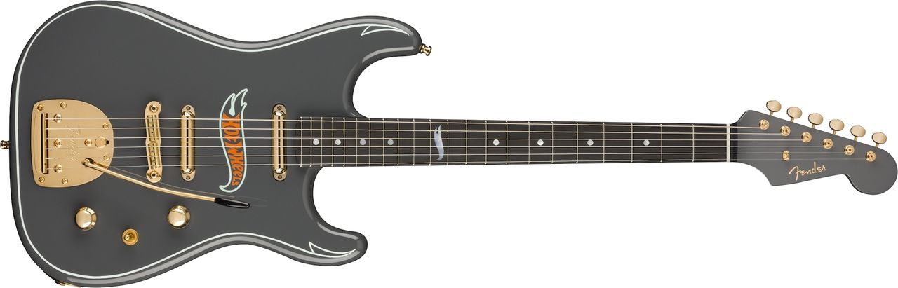 Fender Baja Truck Strat, Grey with Mint Green Striping