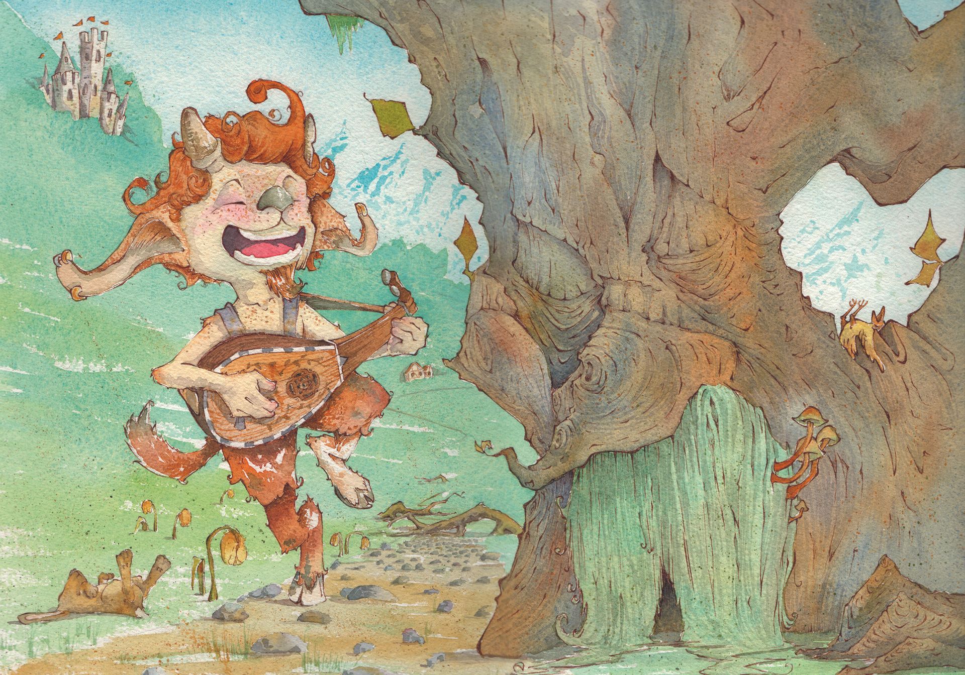 This artist uses pencils and watercolours to capture whimsical fantasies inspired by the magic and wonder he found in books and nature as a child