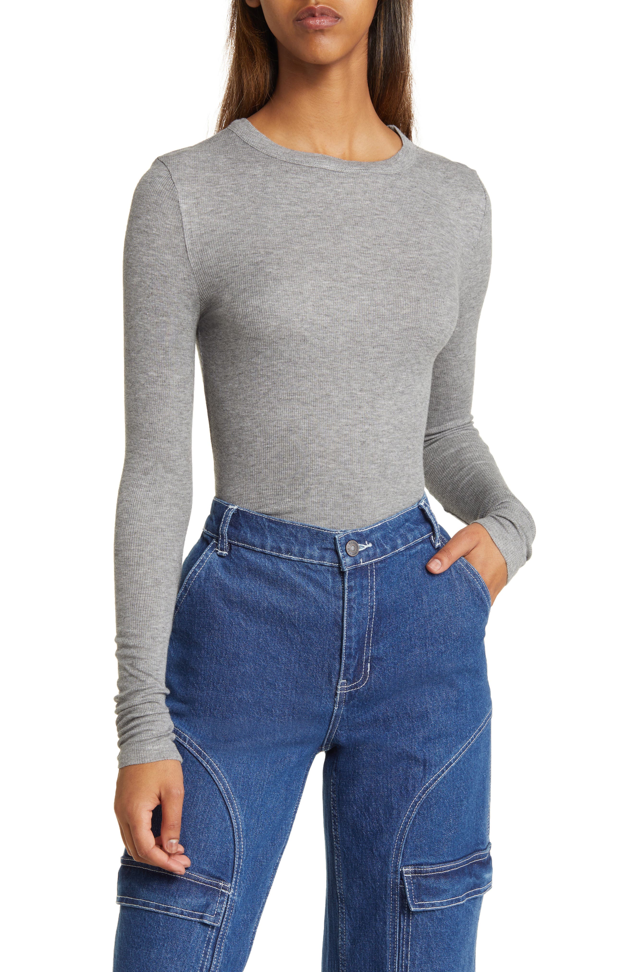 Ribbed Long Sleeve Tee