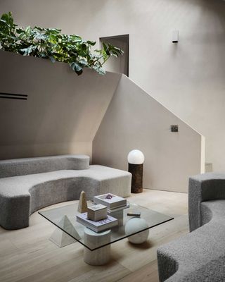 a modern home with a mezzanine level