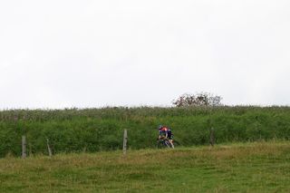 Loes Adegeest in early solo break on stage five of the Tour de France Femmes 2024