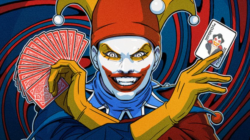 Key art of Balatro&#039;s Jimbo for the Vampire Survivors Ante Chamber expansion.