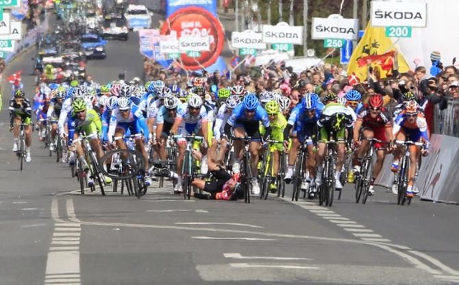 Carnage during many of the sprint finishes at the Giro d'Italia