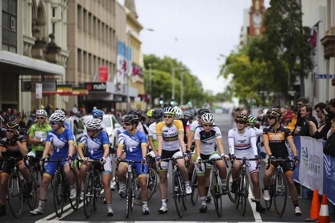 The Women line up for the big race.
