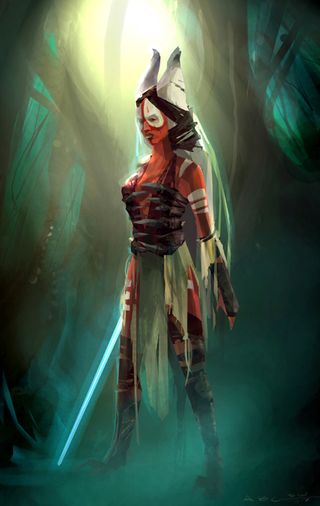 Shaak Ti, a Togruta female Jedi Master and member of the Jedi High Council who also survived the Great Jedi Purge and is now being hunted by Vader and his secret apprentice.