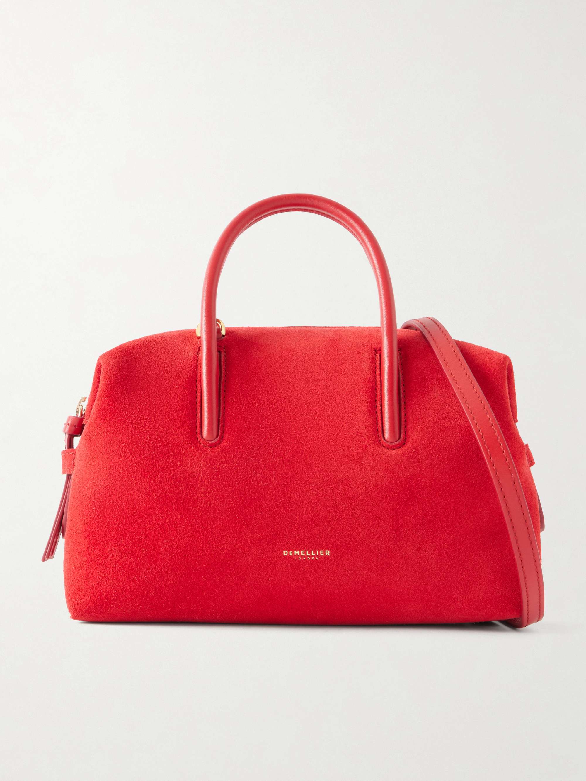 The Stockholm Small Leather-Trimmed Suede Tote