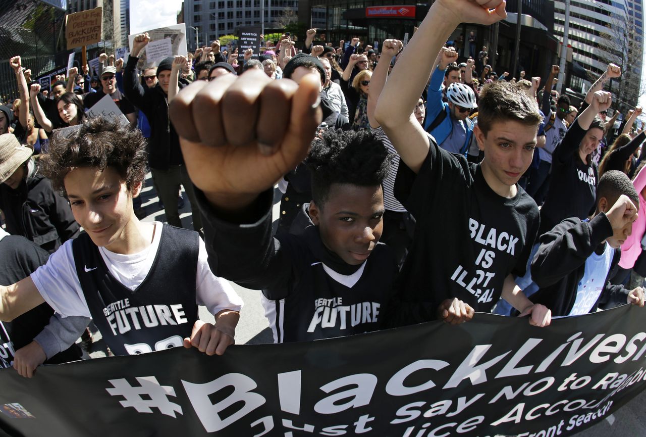 A Black Lives Matter protest in Seattle.