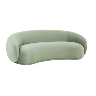 A sofa in sage green