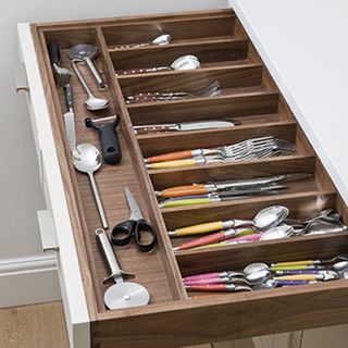 kitchen with cutlery drawer