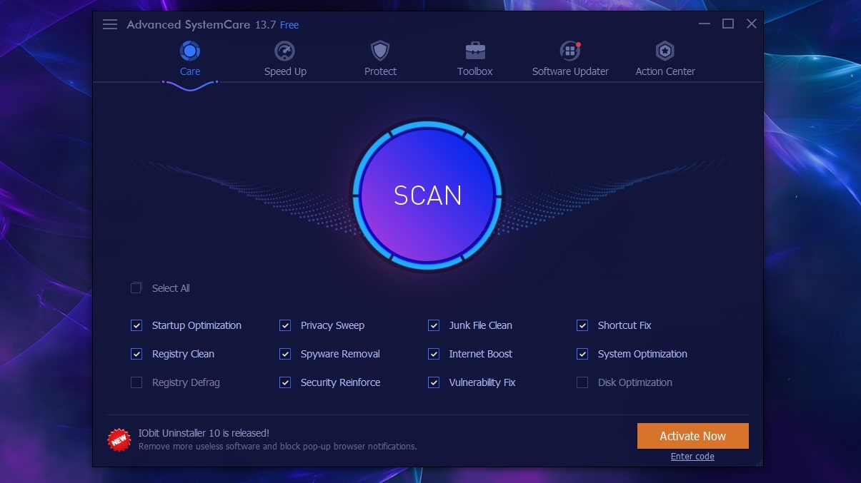 advanced systemcare performance monitor