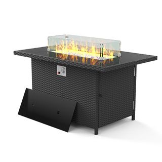 Gas Fire Pit with Glass Tabletop