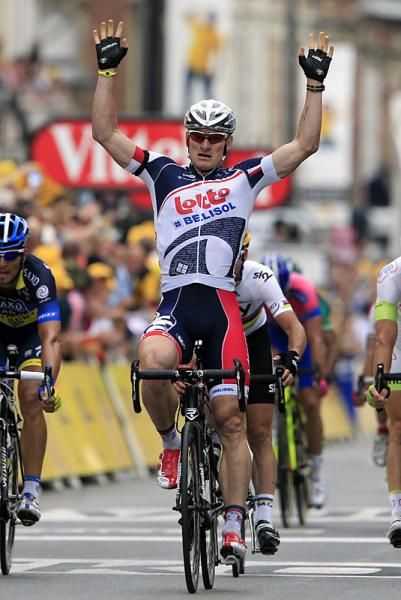 Andre Greipel (Lotto Belisol) uncorked another winning sprint at the Tour de France.