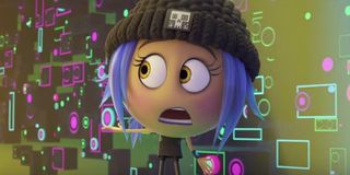 Anna Faris voices Jailbreak in The Emoji Movie
