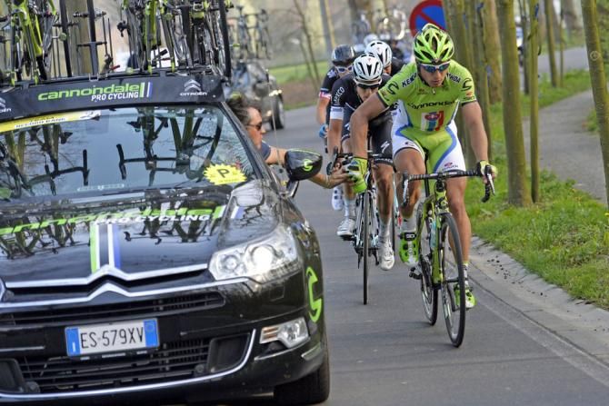 Peter Sagan leads the winning break