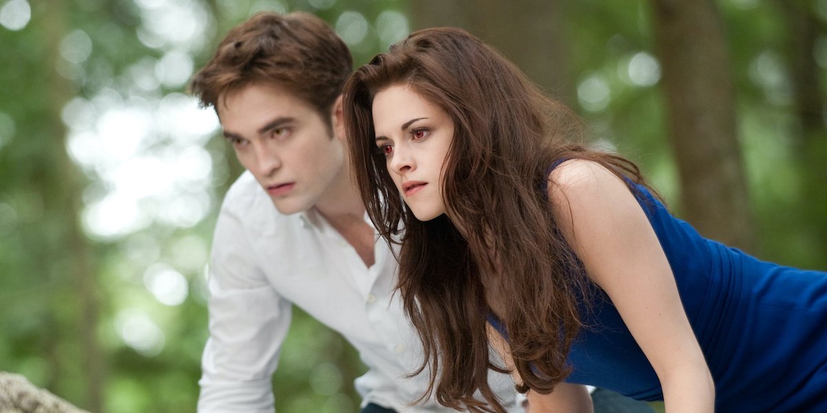 Robert Pattinson and Kristen Stewart in Twilight: Breaking Dawn