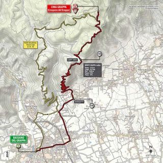 2014 Giro d'Italia map for stage 19