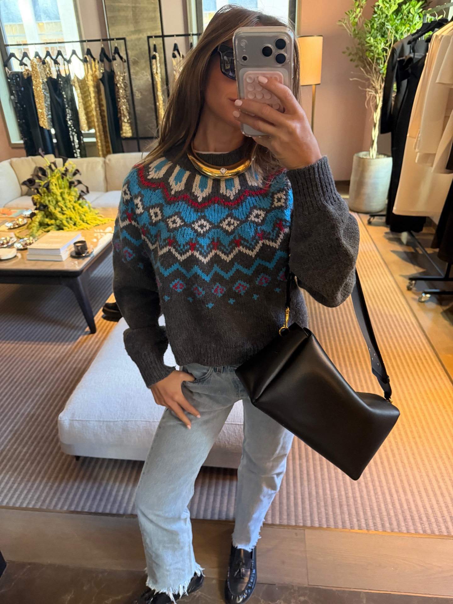 Hannah Lovey wears raw hem jeans