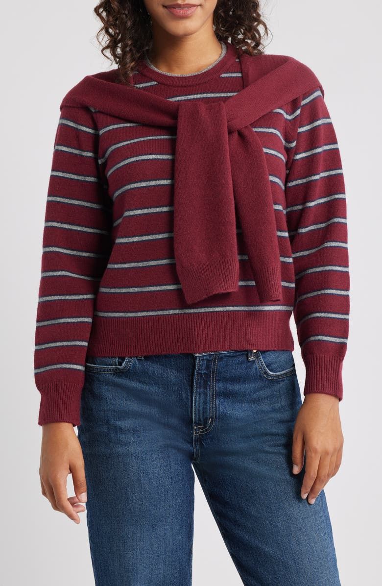 Twofer Tie Sleeve Sweater