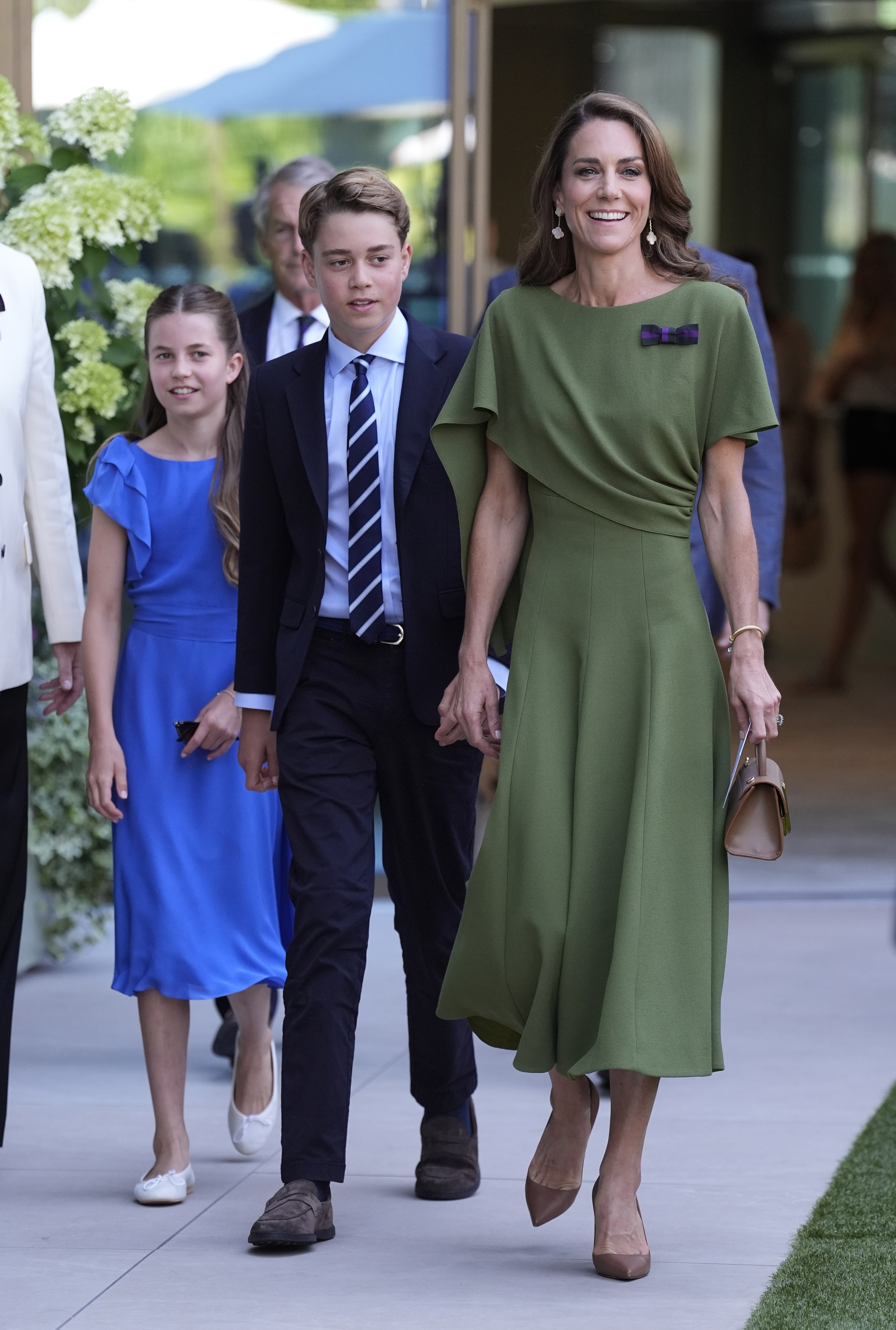 Princess Charlotte walking with Prince George and Princess Kate at Wimbledon 2026