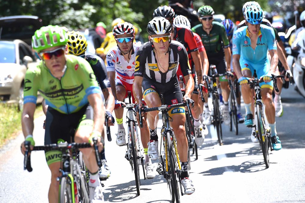 The breakaway during stage 18