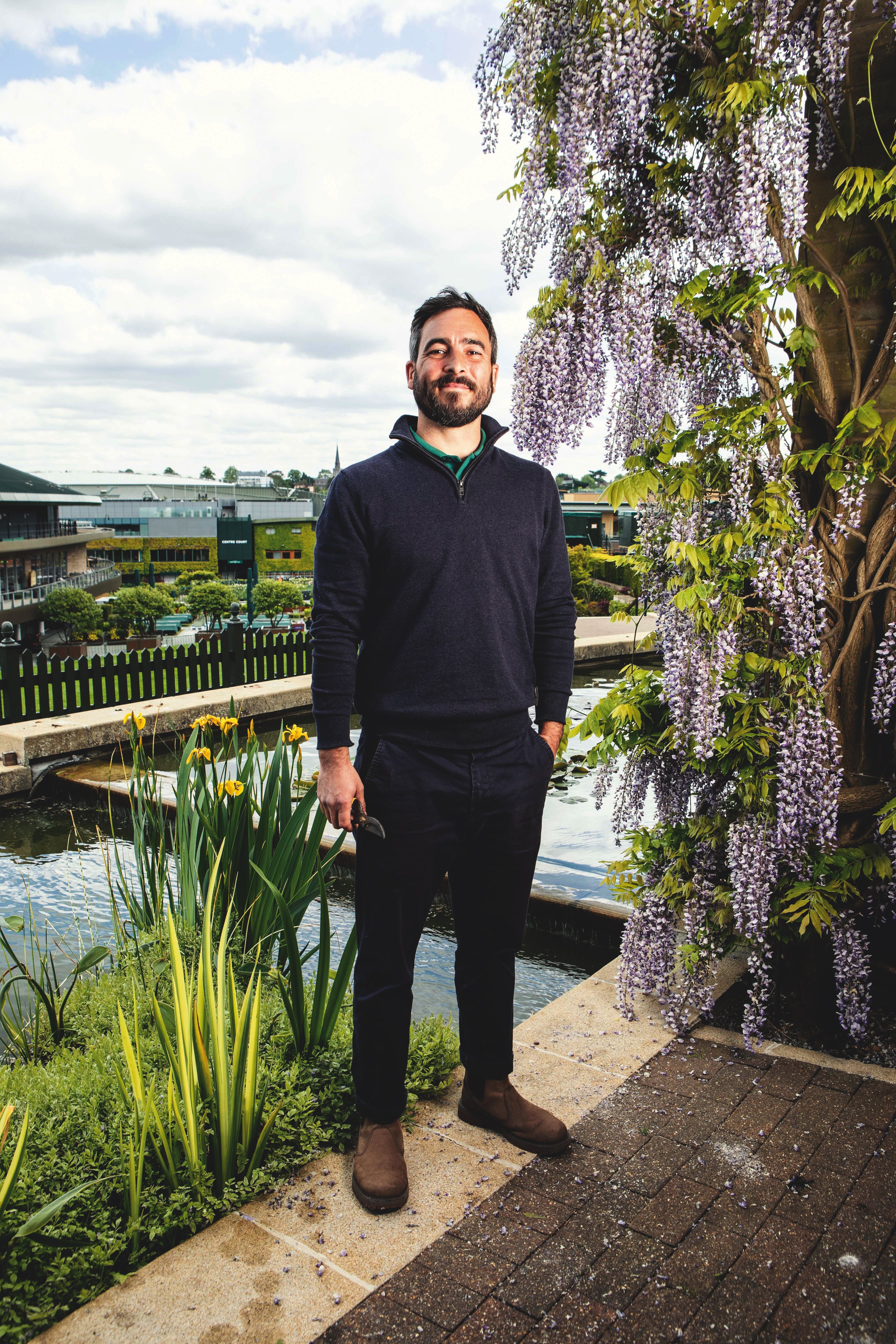 Robin Murphy, Lead Gardener photographed by &amp;lsquo;The Hill&amp;rsquo; (Henman Hill/Murray Mound)