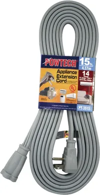POWTECH 15 FT Heavy Duty 3 Prong 14 Gauge Indoor Extension Cord:&nbsp;$15 @ Amazon