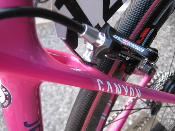 The Campagnolo Record components had matching accents