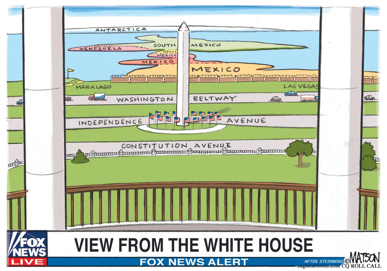 Political Cartoon U.S. Fox News Trump White house view New Yorker