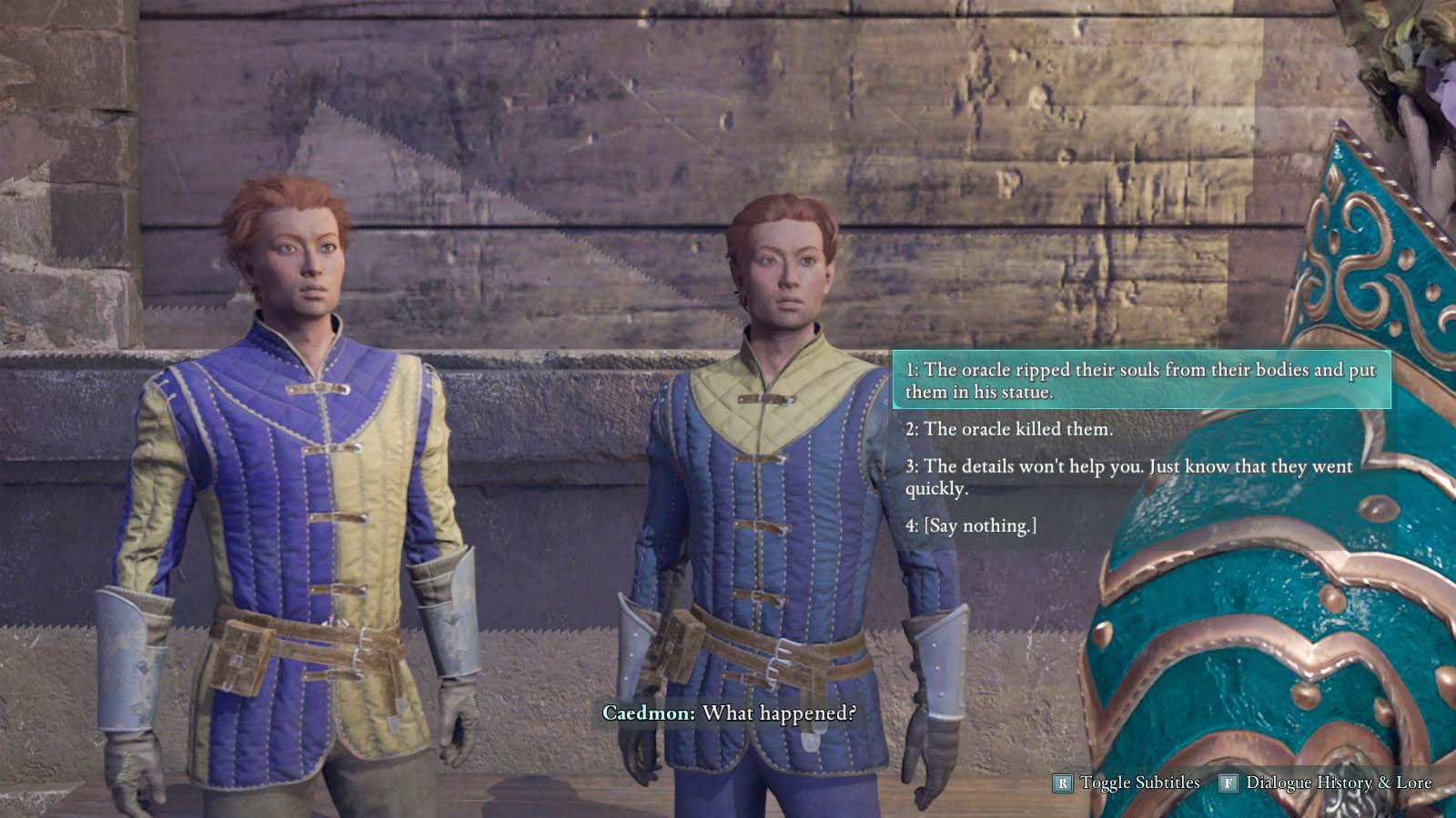 Ofryc and Caedmon standing in Paradis in Avowed.