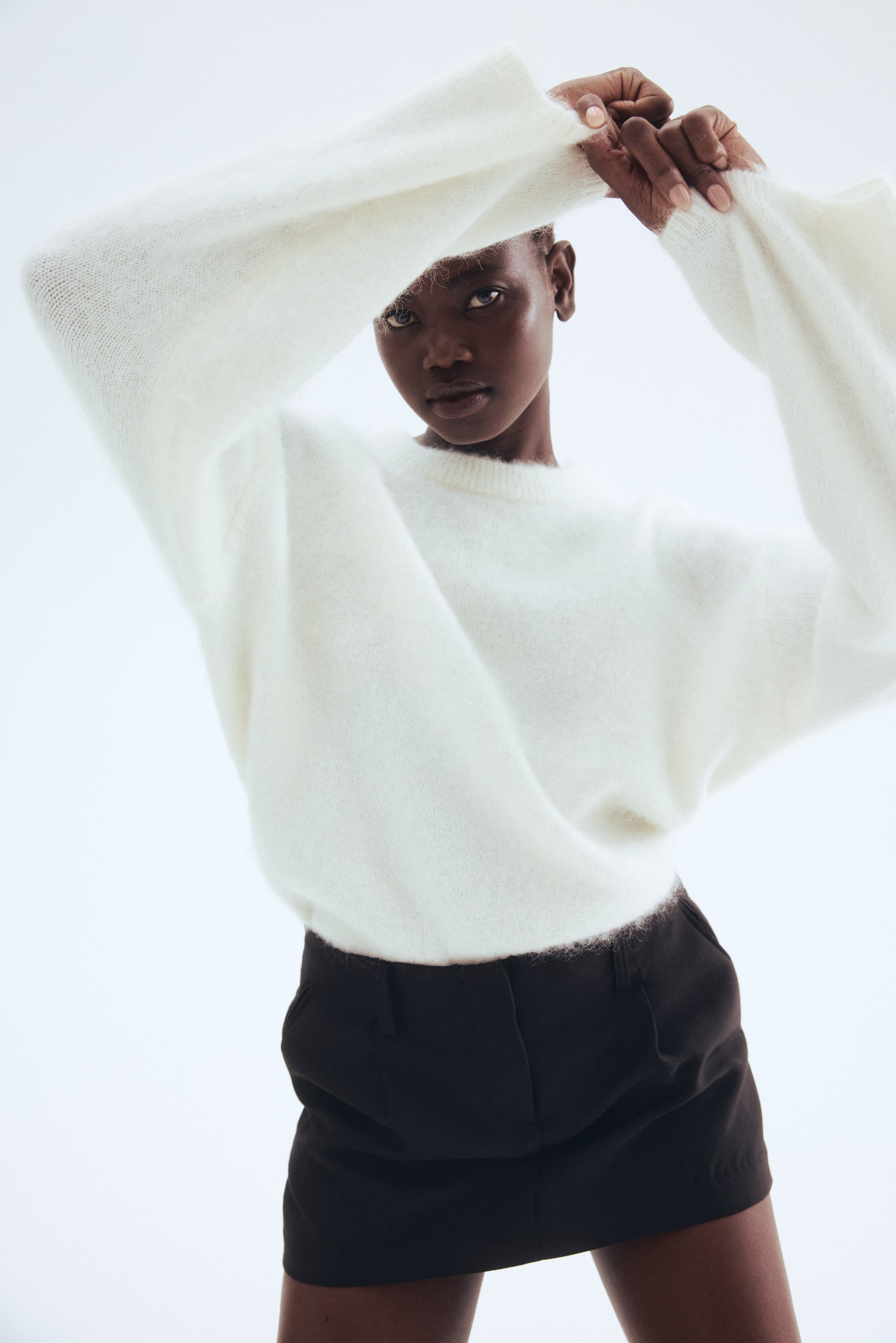 Oversized Mohair-Blend Jumper - Black