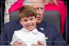 King Charles with Prince Louis sat on his knee at the Queen's Platinum Jubilee