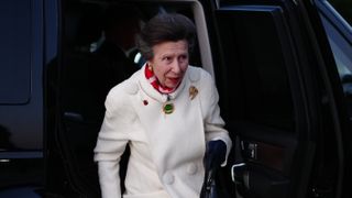 Princess Anne, President of the Commonwealth War Graves Commission, arrives for the Commonwealth War Grave Commission's Great Vigil to commemorate the 80th anniversary of D-Day in 2024