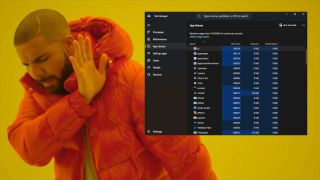 Task Manager Hotline Bling meme