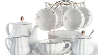 An English tea set you can buy on Amazon.