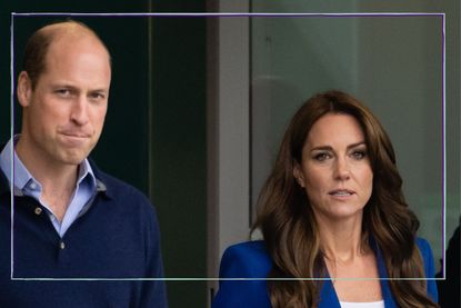 Prince William and Kate Middleton looking anxious