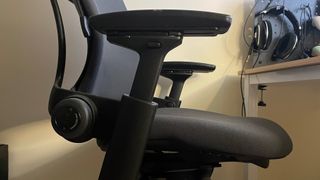 Steelcase Leap V2 office chair side seat view