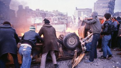 A riot in Belfast in 1981 