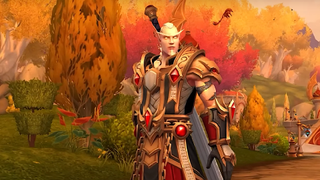 Arator, from World of Warcraft: Midnight, stands proudly amongst his people's home of Quel'thalas.