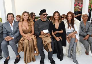 John D. Idol, Blake Lively, Van Hunt, Halle Berry, Nicole Ari Parker, and Tiffany Haddish attend the Michael Kors Spring 2024 Ready To Wear Runway Show in Brooklyn on September 11, 2023.