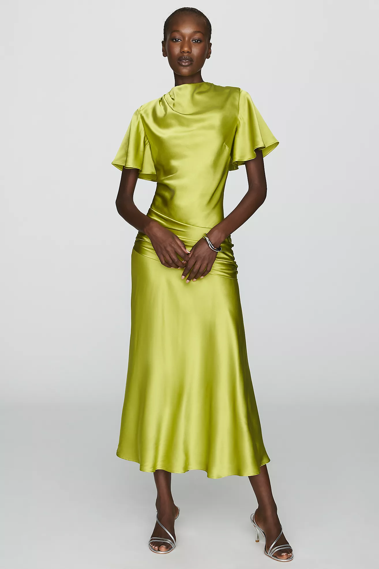 By Anthropologie 100% Silk Midi Dress