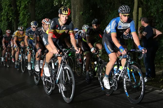 Tom Boonen (Omega Pharma-QuickStep) contests his last race in the Belgian champion's kit and will try to defend his title on Sunday.