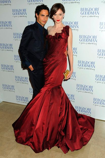 Zac Posen and Coco Rocha at Bergdorf Goodman's 111th anniversary party in New York