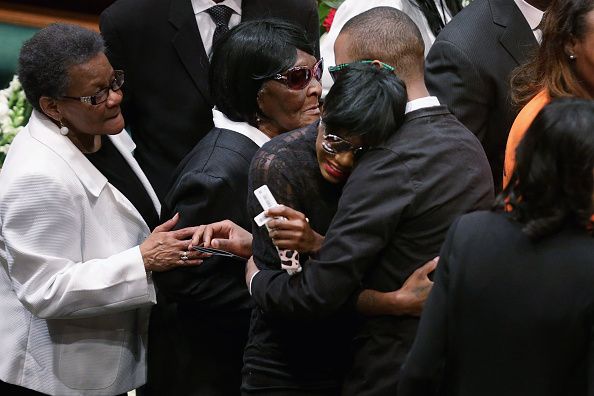 Freddie Gray&amp;#039;s family at Gray&amp;#039;s funeral.