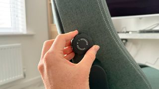 The lumbar adjusting knob on the Boulies Master Series